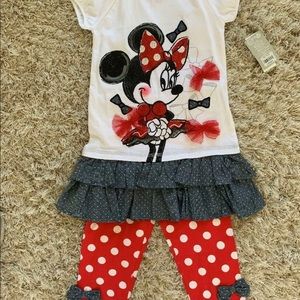 Girls’ DISNEY STORE Minnie Mouse Outfit - Sz 5/6